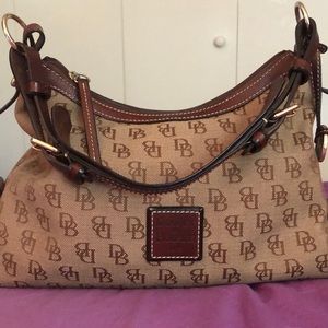 Dooney & Bourke DB Canvas Bag with Leather Trim